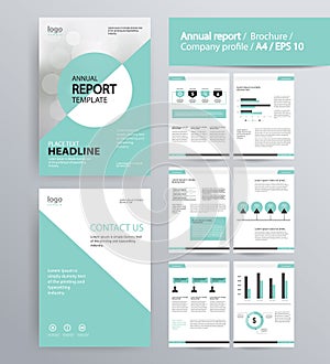 Page layout for company profile, annual report, brochure, and flyer layout template.