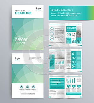 Page layout for company profile, annual report, and brochure template.