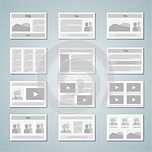 Page layout template set