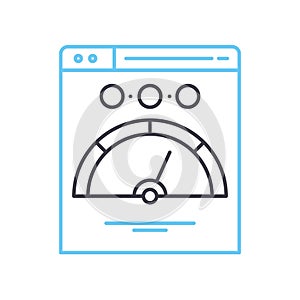 page loading speed line icon, outline symbol, vector illustration, concept sign