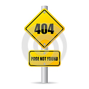 Page not found 404 error sign