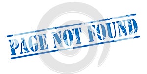 Page not found blue stamp