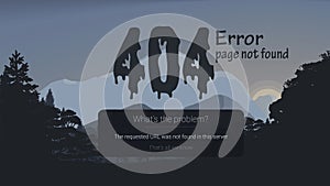 404-page error with the background.