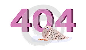 404 page not found error, funny creative humor design, access failure, technical loading problem. Website mistake