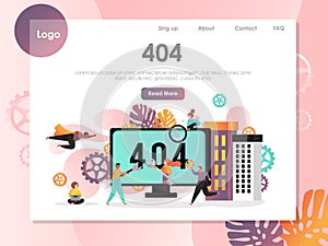 404 page not found error vector website landing page template