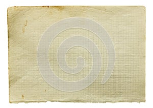 Page of old squared paper