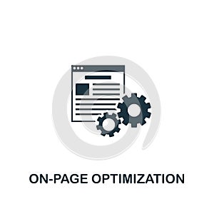 On-Page Optimization icon. Creative element design from content icons collection. Pixel perfect On-Page Optimization icon for web