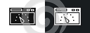 Page speed icon linear graphics set vector in black