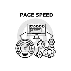 Page speed icon vector illustration