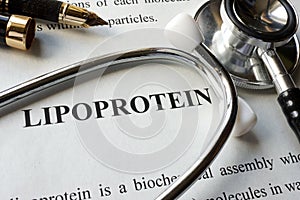 Page with title lipoprotein.