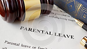 Page with title Parental leave. photo