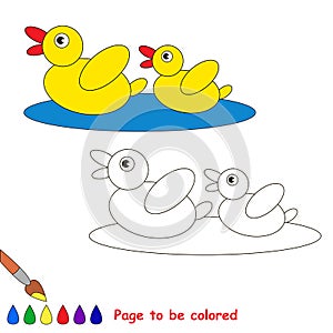 Page to be colored, simple education game for kids.