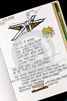 Page from a travel journal.