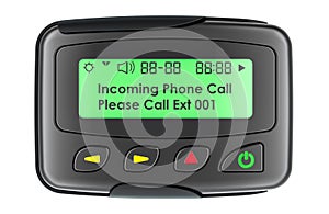 Pager, beeper. 3D rendering photo