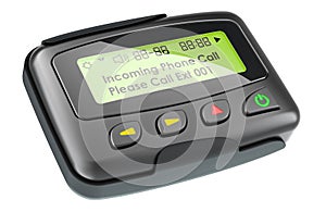 Pager or beeper. 3D rendering photo