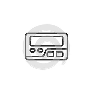 Pager or a beeper line icon