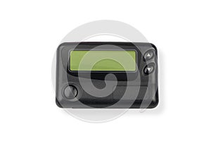 A pager or a beeper ,One way pagers can only receive messages on white background.Isolated