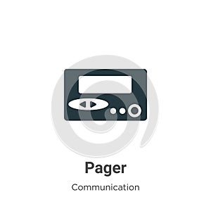 Pager vector icon on white background. Flat vector pager icon symbol sign from modern communication collection for mobile concept