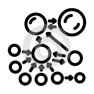 pagerank algorithm line icon vector illustration