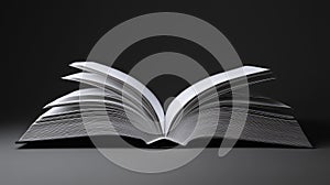 pages open book blank