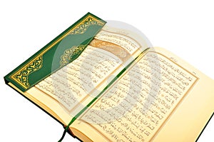 Pages verses from the holy book of islam religion quran, kuran and chapters