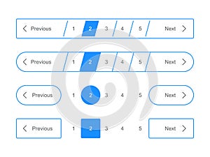 Pagination bar vector page navigation web buttons