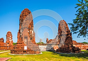 Pagoda at Ayutthaya Historical Park in Thailand