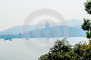 Pagoda and boat