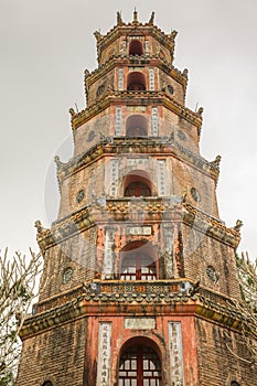 The Pagoda of the Celestial Lady in Hue Vietnam - Chua Thien Mu