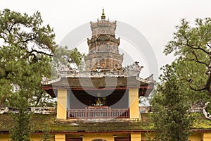 The Pagoda of the Celestial Lady in Hue Vietnam - Chua Thien Mu