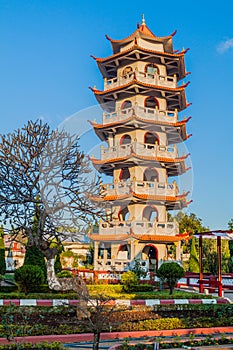 Pagoda of the Chinese temple Chan Tak in Pyin Oo Lwin, Myanm