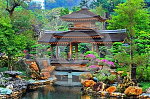 Pagoda in chinese zen garden