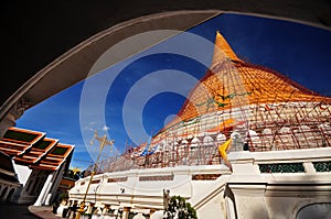 Pagoda and Church of buddhism