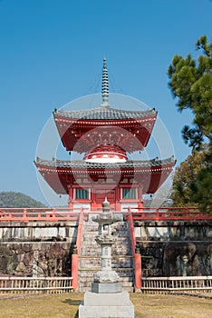 Pagoda at Daikaku-ji Temple in Kyoto, Japan. The site was originally a residence of Emperor Saga 786-