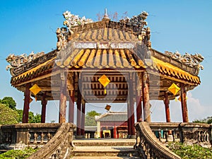 Pagoda at Forbidden Purple City Hue Vietnam