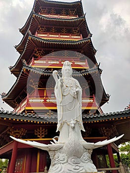 Pagoda and Goddess Kwan Im