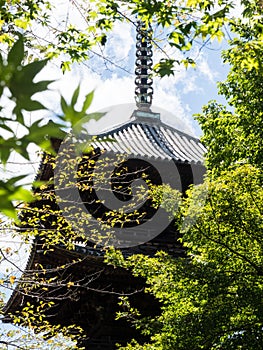 Pagoda on the grounds of Miidera, temple number 14 of the Saigoku Kannon pilgrimage