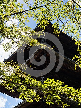 Pagoda on the grounds of Miidera, temple number 14 of the Saigoku Kannon pilgrimage