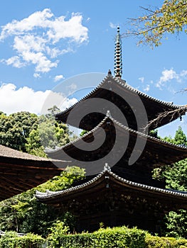 Pagoda on the grounds of Miidera, temple number 14 of the Saigoku Kannon pilgrimage