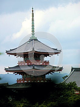 Pagoda of a Japanese buddhist temple photo