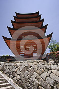 Pagoda in Miyajima, Japan