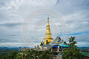 Pagoda on the mountain wat phra phutthabat Phanam, Li, lamphun, tha