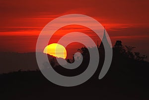 Pagoda in Mrauk U, Myanmar.