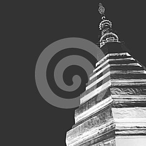 The pagoda in at new year night