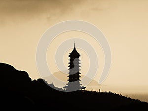 A pagoda outline