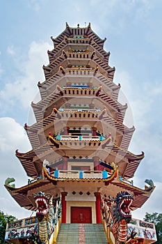 Pagoda in Palembang, Indinesia photo