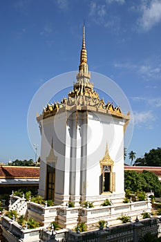 Pagoda in The Royal Palace gardens in Phnom Penh