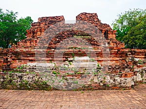 Pagoda and Ruins the old ancient wall