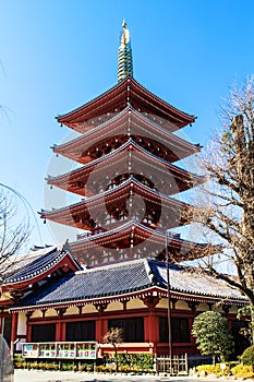 Pagoda at Sensoji Asakusa Temple, Japan