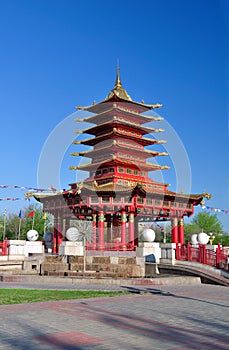 Pagoda of seven days. Elista. Republic of Kalmykia. Russia